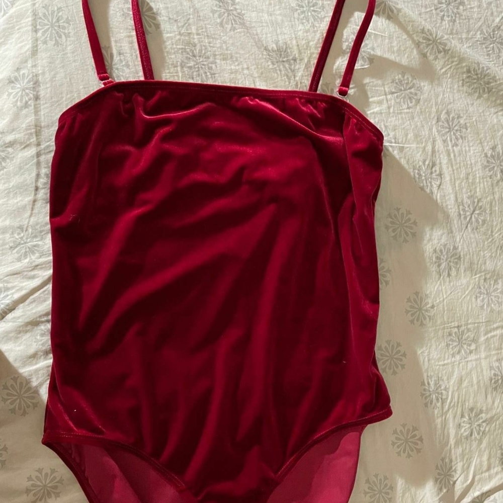 Red Velvet Bodysuit One Piece